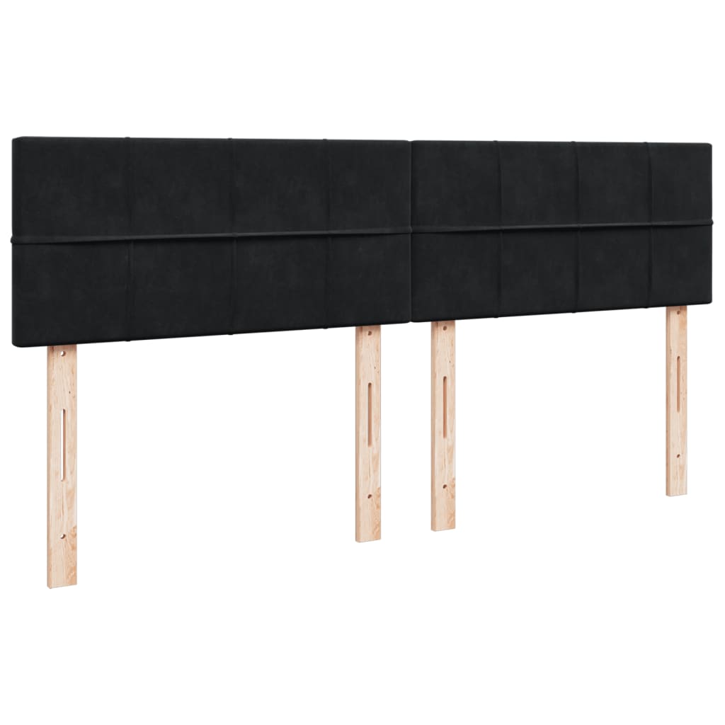 Pat box spring cu saltea, negru, 180x200 cm, catifea GartenMobel Dekor