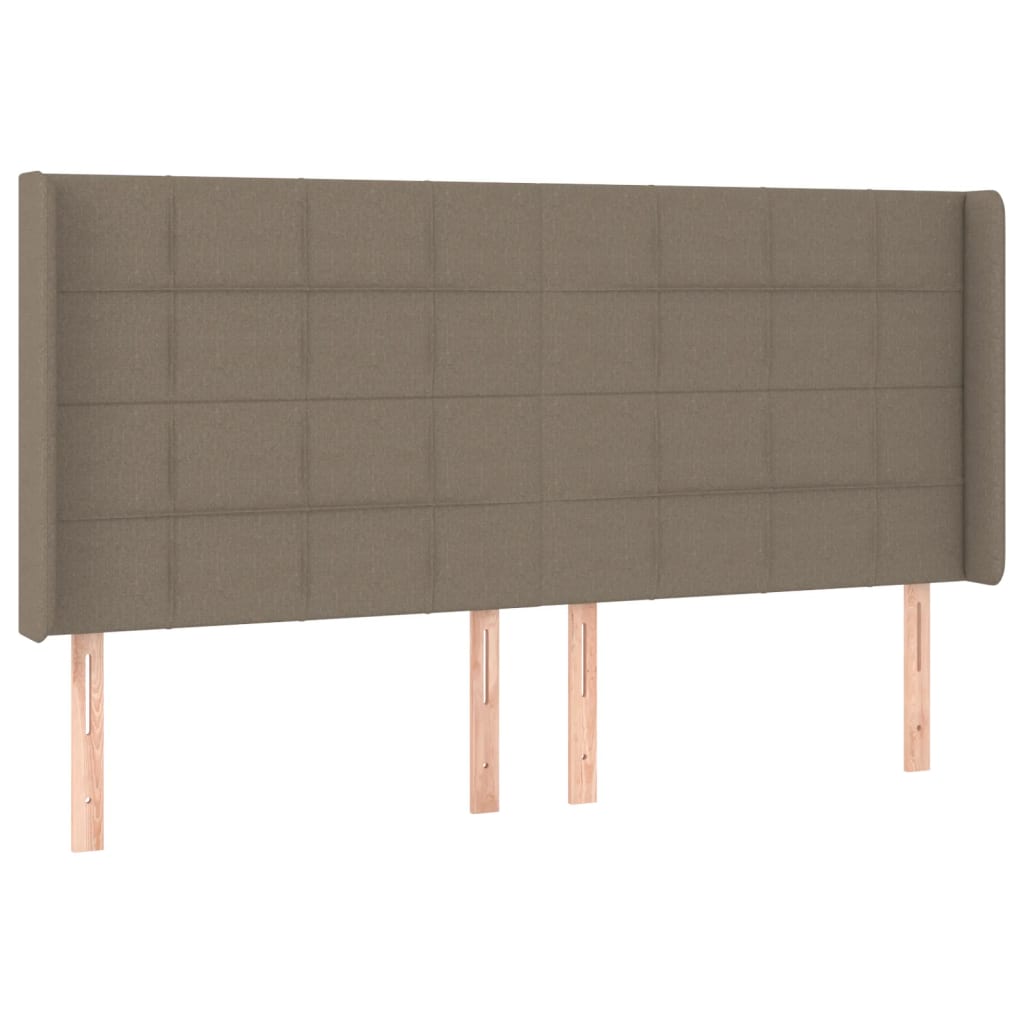 Pat cu arcuri, saltea și LED, gri taupe, 160x200 cm, textil GartenMobel Dekor