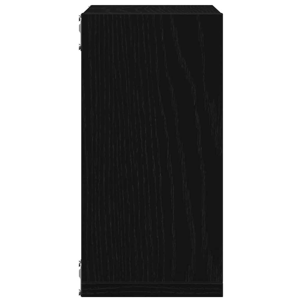 Rafturi de perete cub 4 buc. stejar negru, 30x15x30 cm lemn GartenMobel Dekor