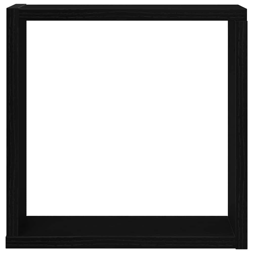 Rafturi de perete cub 6 buc. stejar negru, 30x15x30 cm lemn GartenMobel Dekor