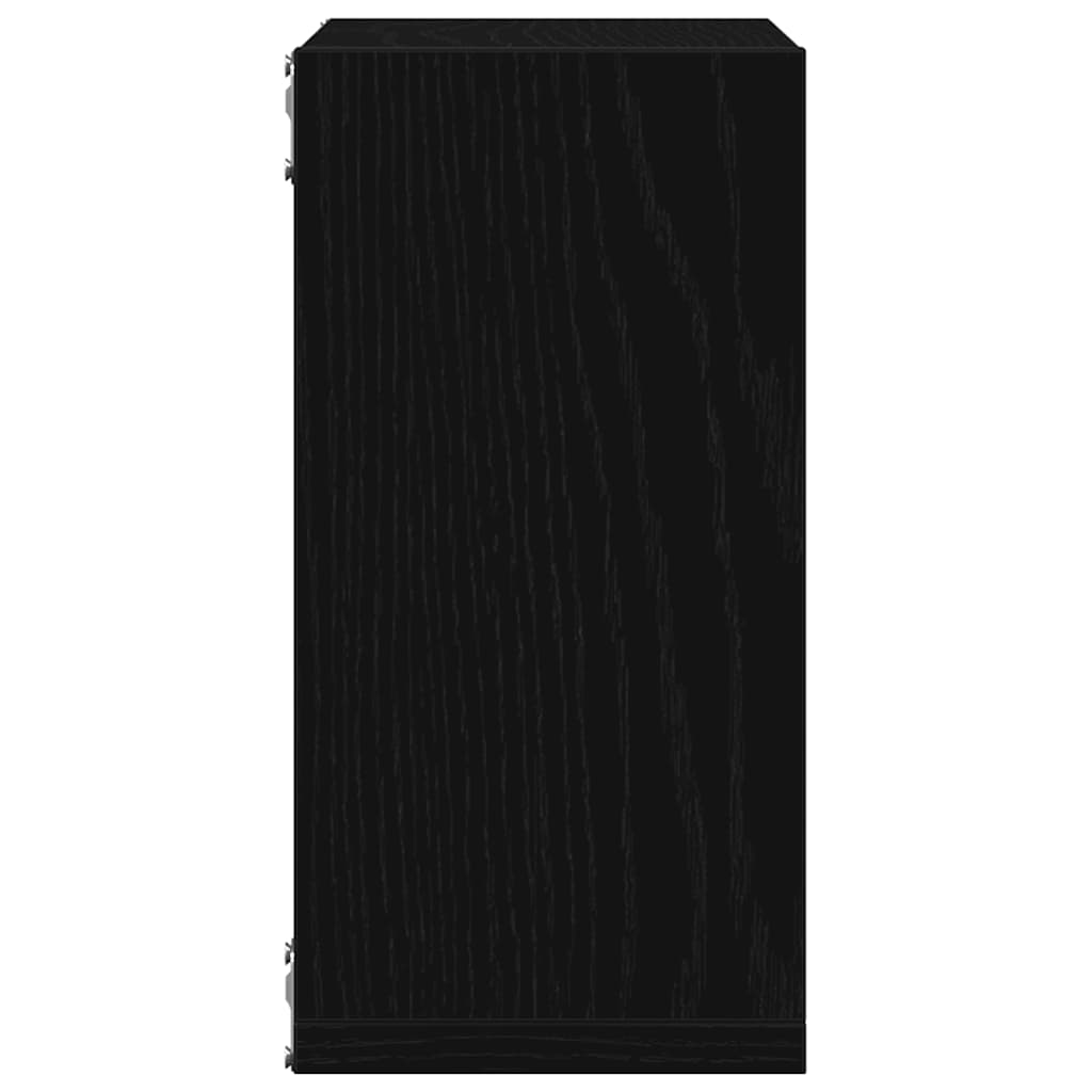 Rafturi de perete cub 6 buc. stejar negru, 30x15x30 cm lemn GartenMobel Dekor