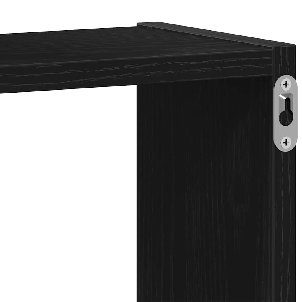 Rafturi cub perete, stejar negru, 68x15x68 cm, lemn prelucrat GartenMobel Dekor