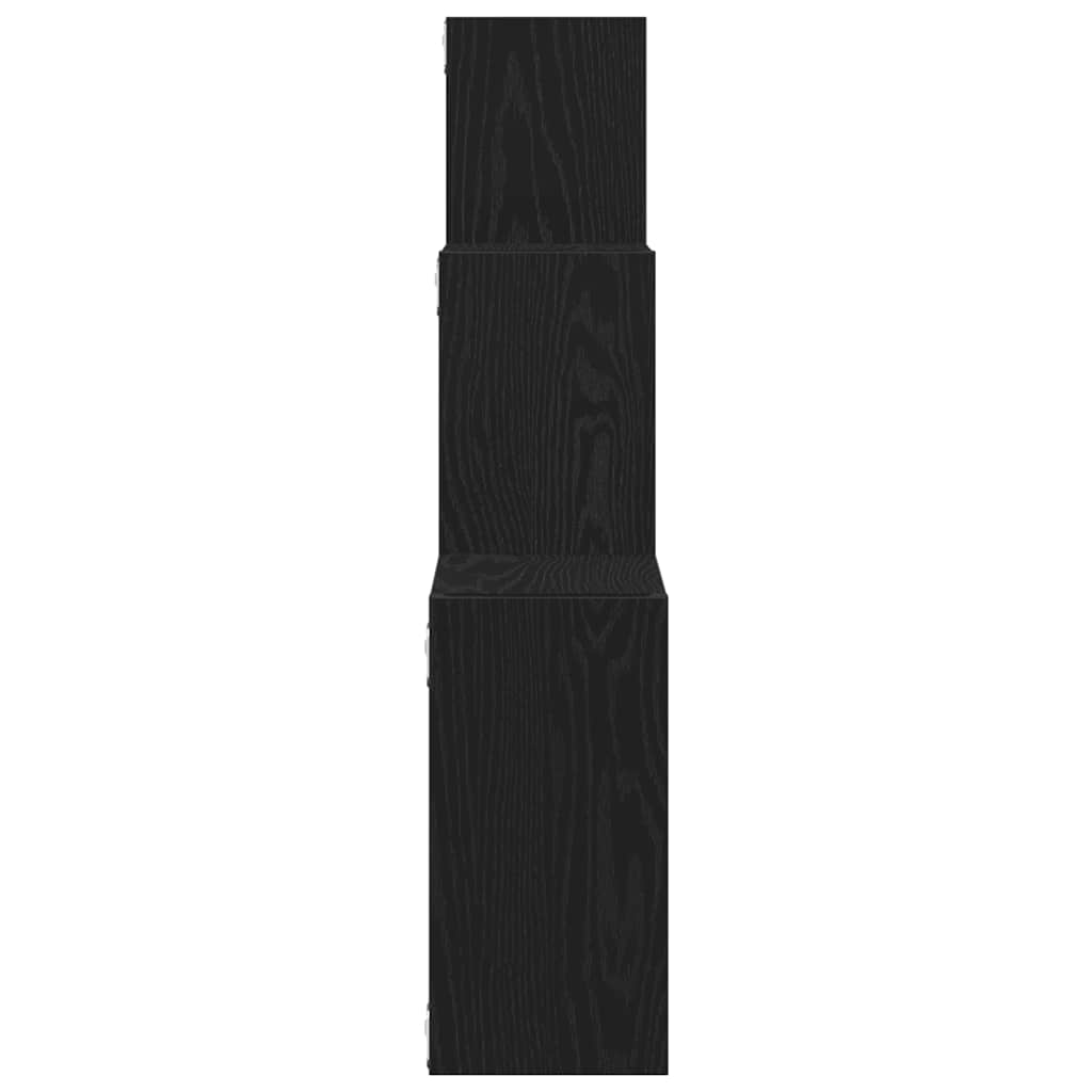 Rafturi cub perete, stejar negru, 68x15x68 cm, lemn prelucrat GartenMobel Dekor
