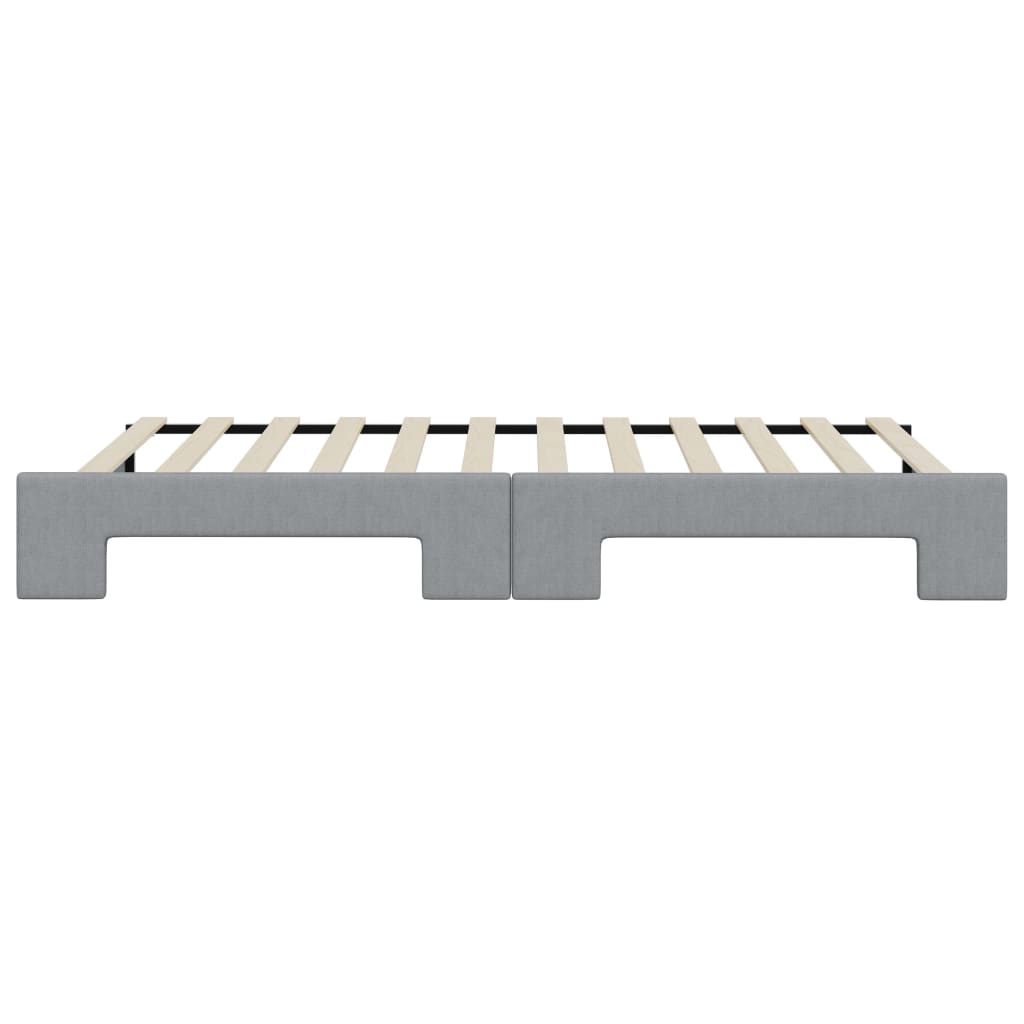 Pat de zi cu extensie, gri deschis, 80x200 cm, textil GartenMobel Dekor