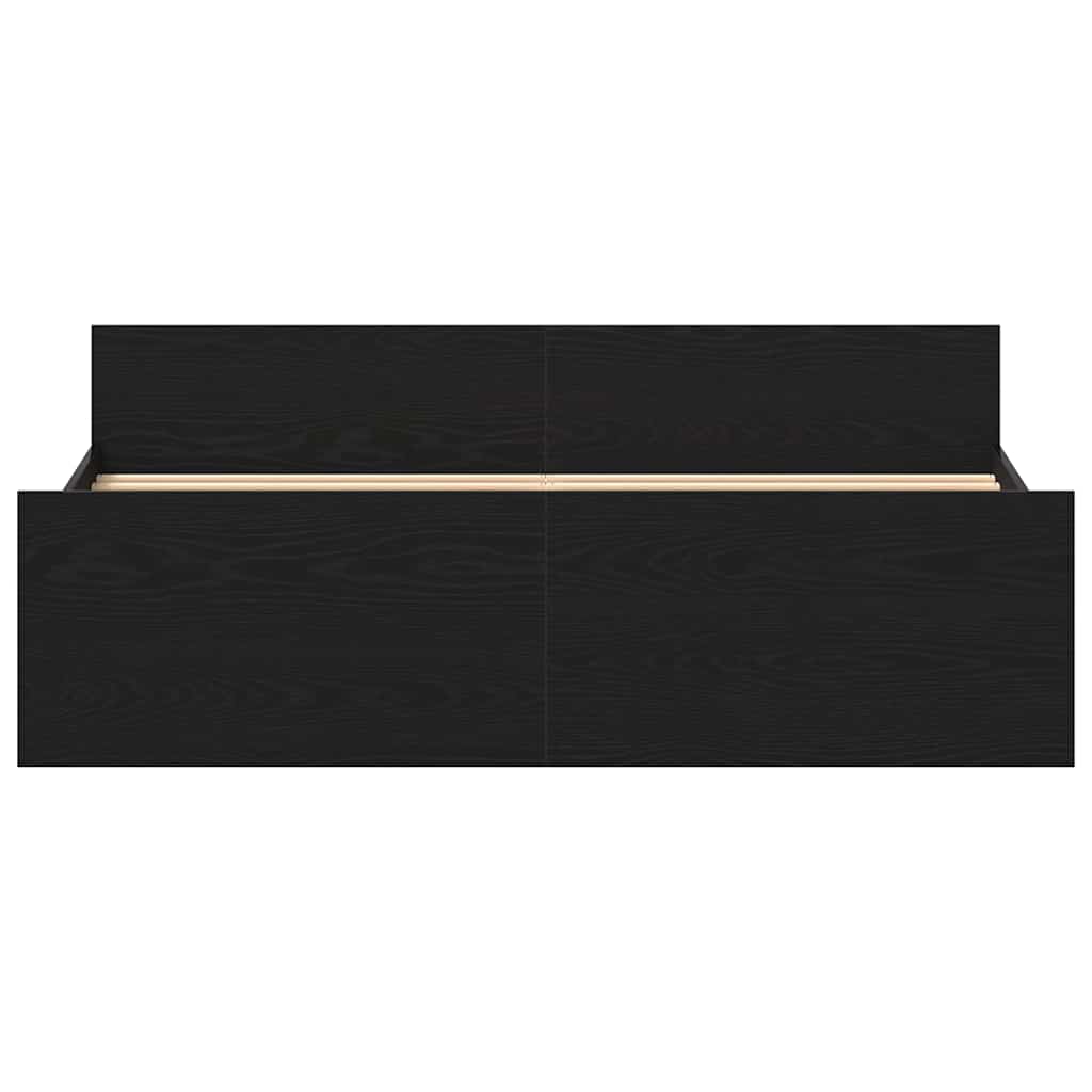 Cadru pat fără saltea, stejar negru, 150x200 cm, lemn prelucrat GartenMobel Dekor