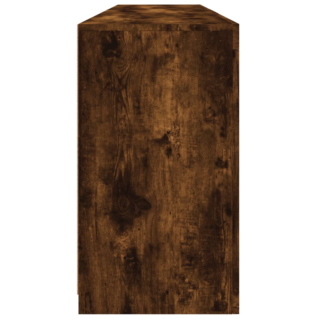 Servantă cu lumini LED, stejar fumuriu, 162x37x67 cm GartenMobel Dekor