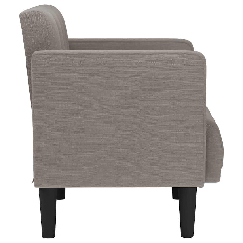 Canapea Scaun cu cotiere, gri taupe, 53 cm, textil GartenMobel Dekor