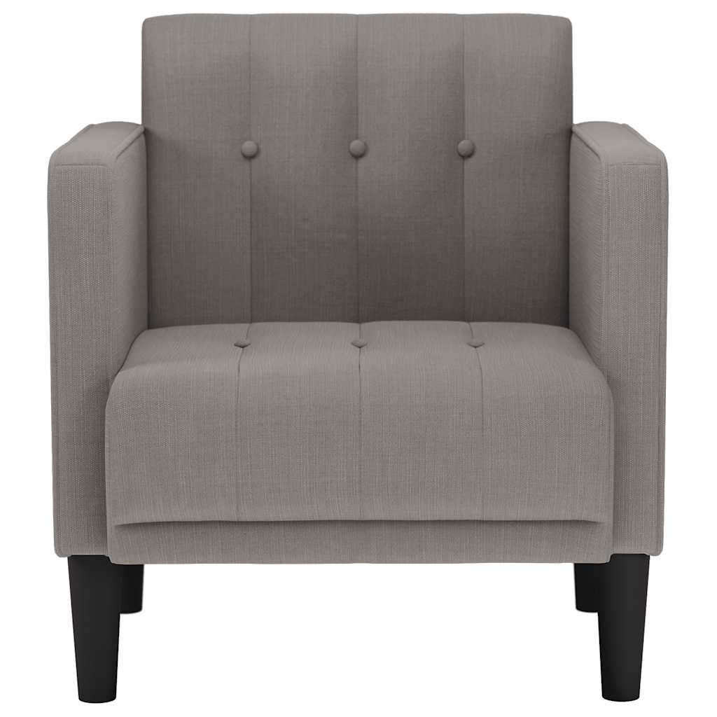 Canapea Scaun cu cotiere, gri taupe, 53 cm, textil GartenMobel Dekor