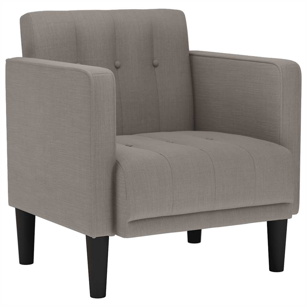 Canapea Scaun cu cotiere, gri taupe, 53 cm, textil GartenMobel Dekor