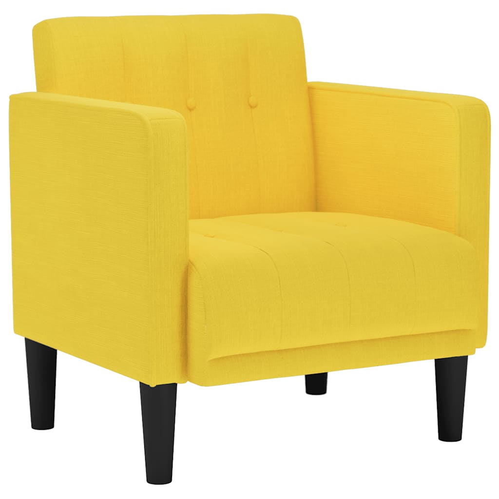 Canapea scaun cu cotiere, galben deschis, 53 cm, textil GartenMobel Dekor