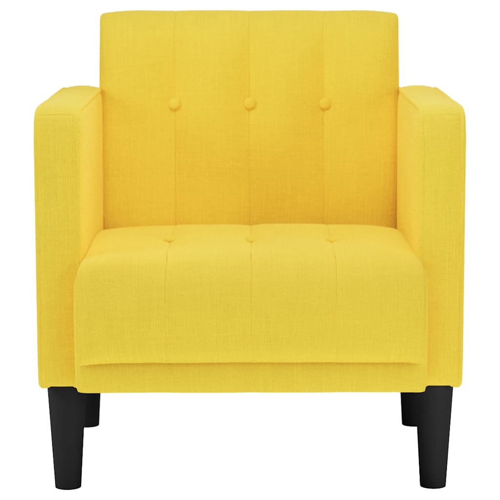 Canapea scaun cu cotiere, galben deschis, 53 cm, textil GartenMobel Dekor