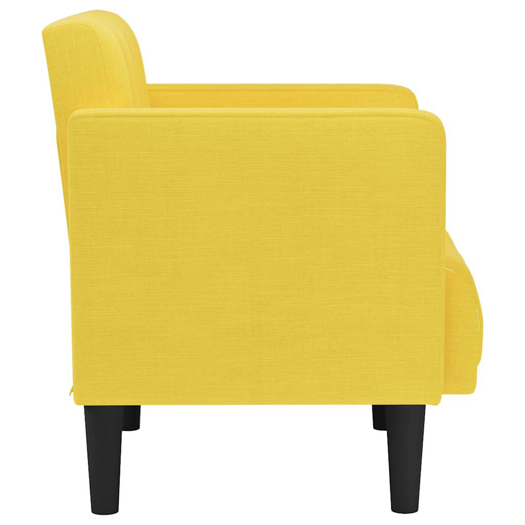 Canapea scaun cu cotiere, galben deschis, 53 cm, textil GartenMobel Dekor