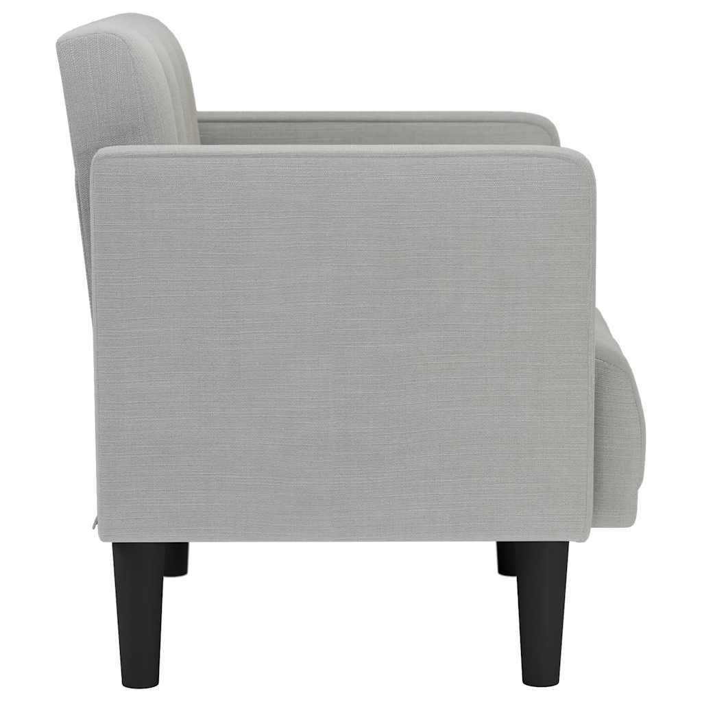 Canapea scaun cu cotiere, gri nor, 53 cm, textil GartenMobel Dekor