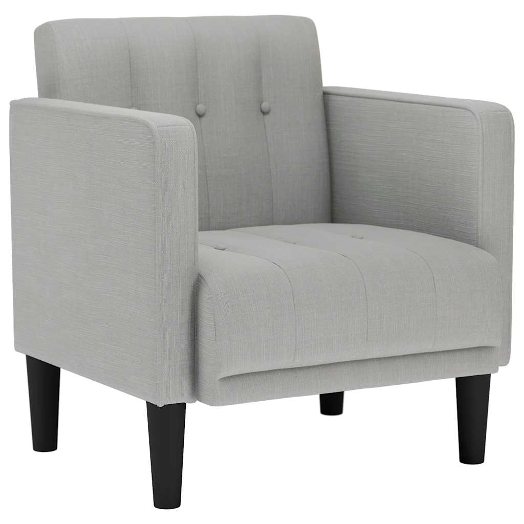 Canapea scaun cu cotiere, gri nor, 53 cm, textil GartenMobel Dekor