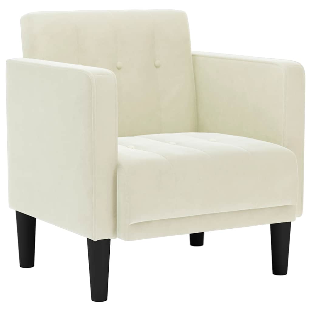 Canapea Scaun cu cotiere, crem, 53 cm, catifea GartenMobel Dekor