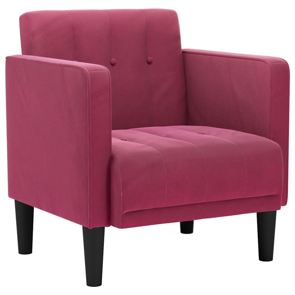 Canapea Scaun cu cotiere, vin roșu, 53 cm, catifea GartenMobel Dekor