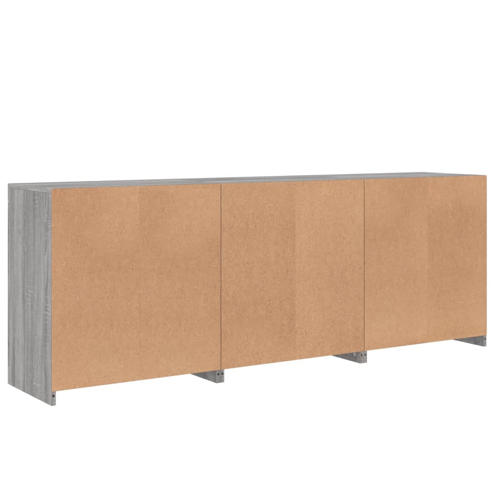 Dulap cu lumini LED, gri sonoma, 181,5x37x67 cm GartenMobel Dekor