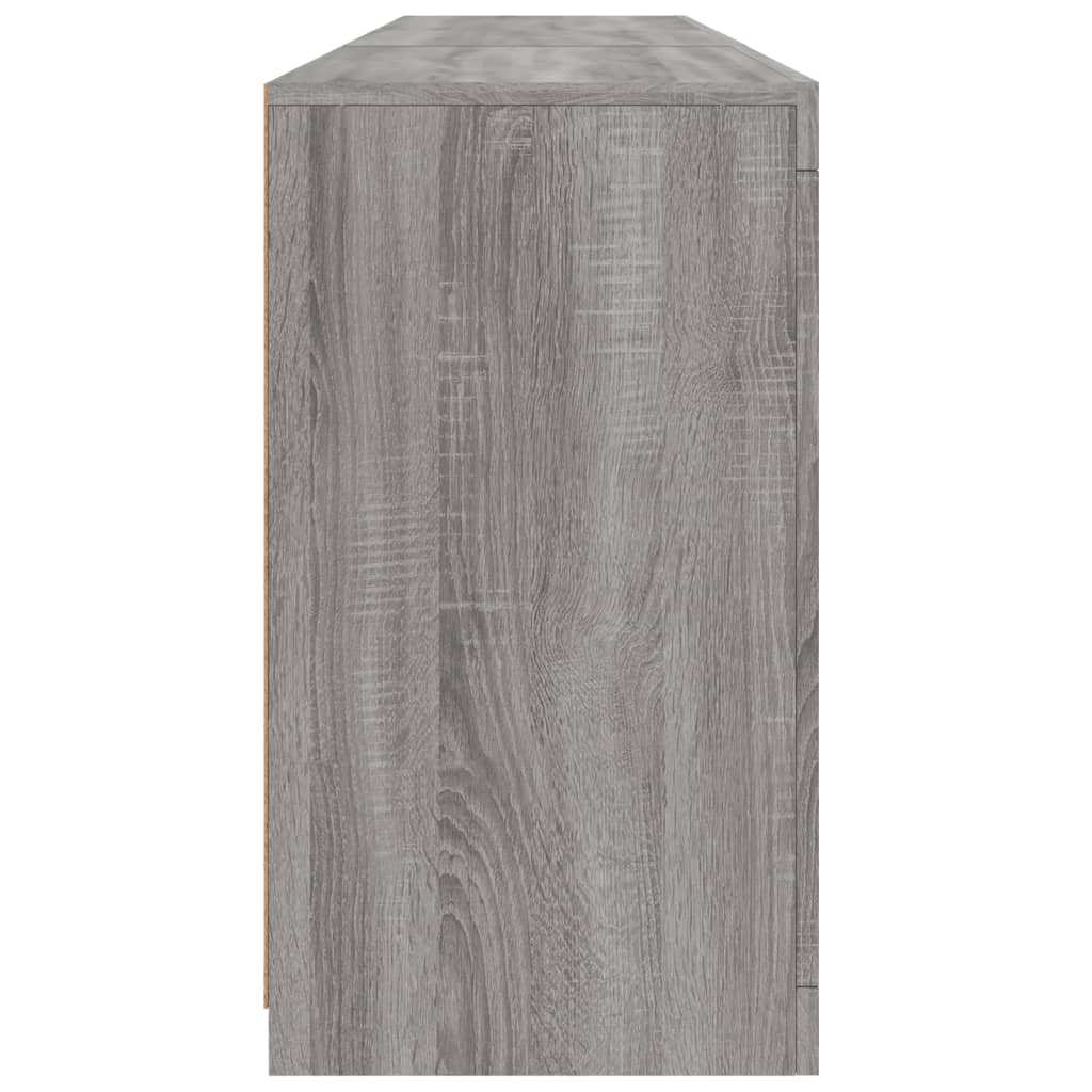 Servantă cu lumini LED, gri sonoma, 162x37x67 cm GartenMobel Dekor