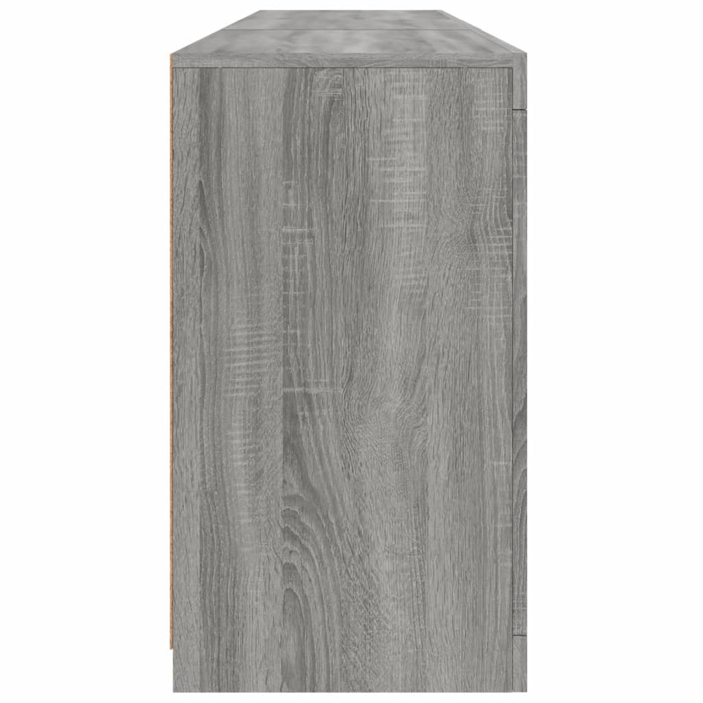 Servantă cu lumini LED, gri sonoma, 181,5x37x67 cm GartenMobel Dekor