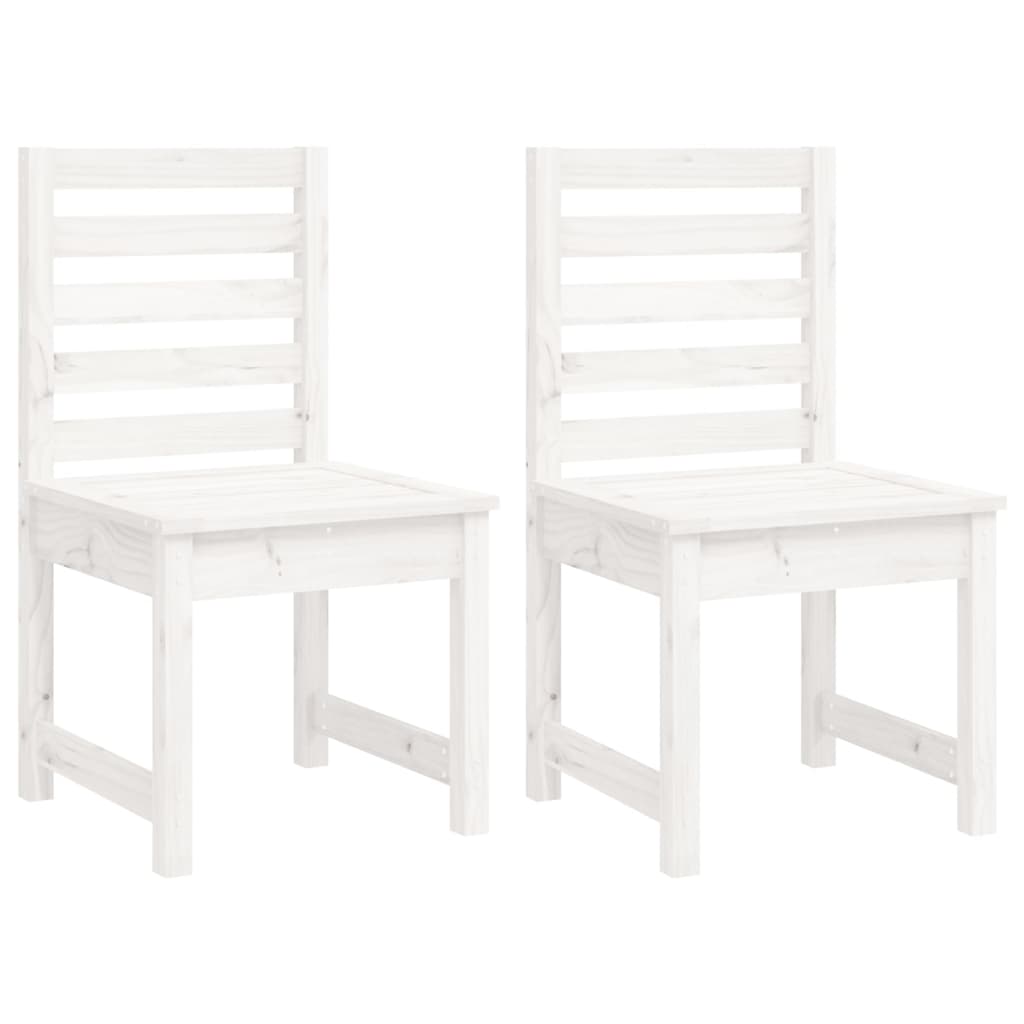 Set de dining pentru grădină, 4 piese, alb, lemn masiv de pin GartenMobel Dekor