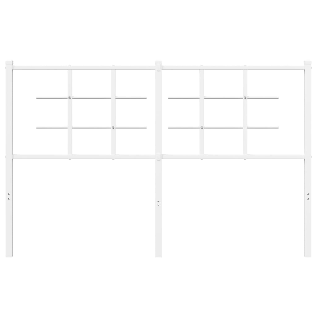 Tăblie de pat metalică, alb, 135 cm GartenMobel Dekor