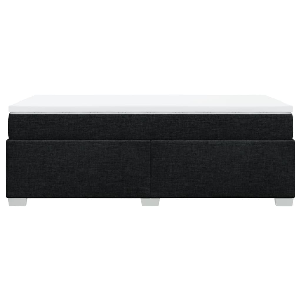 Pat box spring cu saltea, negru, 100x200 cm, textil GartenMobel Dekor