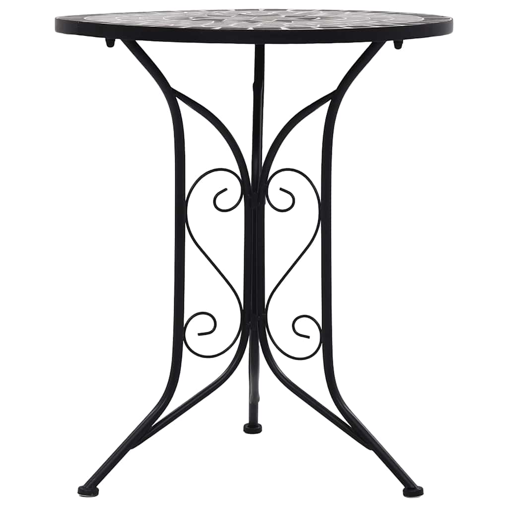 Masă de bistro mozaic, gri, 60 cm, ceramică GartenMobel Dekor