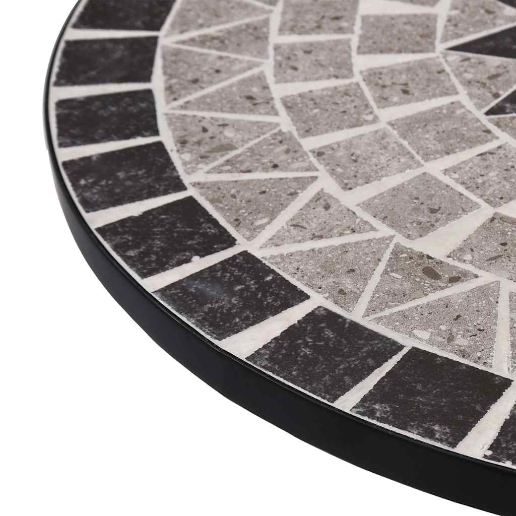 Masă de bistro mozaic, gri, 60 cm, ceramică GartenMobel Dekor