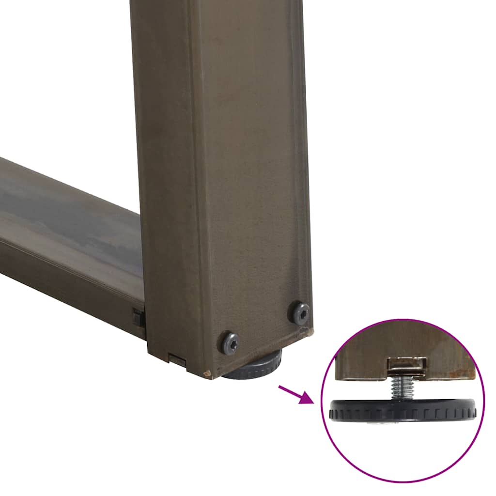 Picioare pentru masă cafea în formă U 2 buc Oțel natural Oțel GartenMobel Dekor