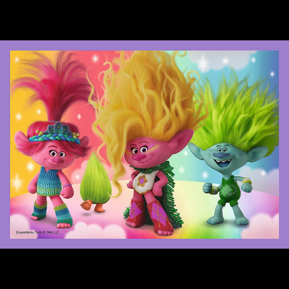 PUZZLES 4IN1 TROLII AVENTURILE TROLILOR COLORATI SuperHeroes ToysZone