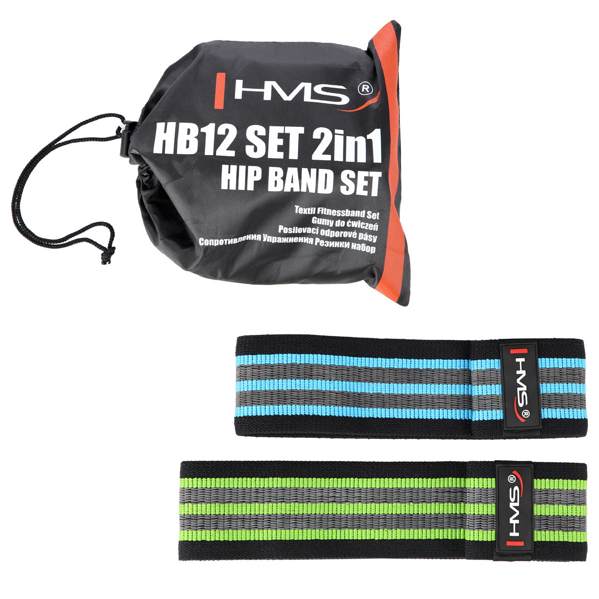 Set benzi elastice 2in1 HMS HB12 FitLine Training