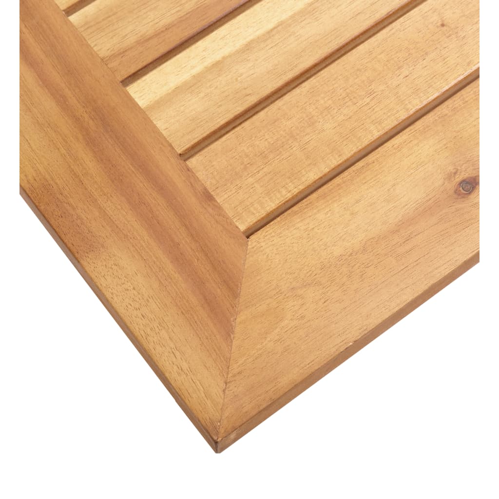 Masă laterală de grădină, 45 x 45 x 38 cm, lemn acacia și oțel GartenMobel Dekor