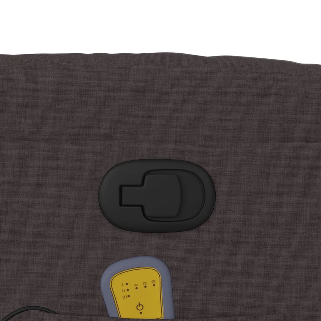 Fotoliu de masaj rabatabil, maro închis, material textil GartenMobel Dekor