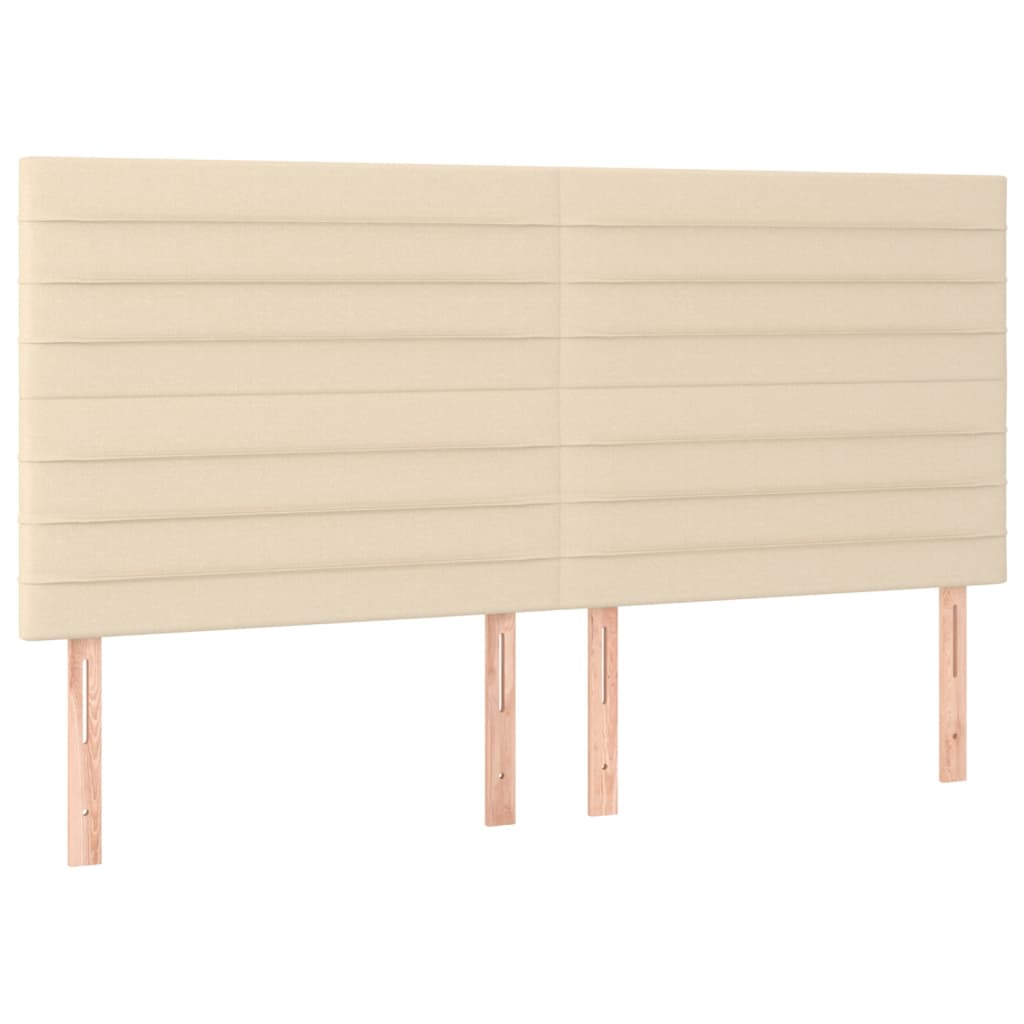 Pat box spring cu saltea, crem, 160x200 cm, material textil GartenMobel Dekor