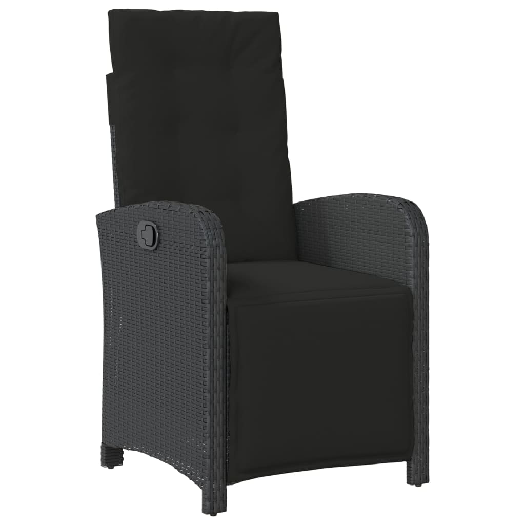 Set mobilier de grădină cu perne, 5 piese, negru, poliratan GartenMobel Dekor