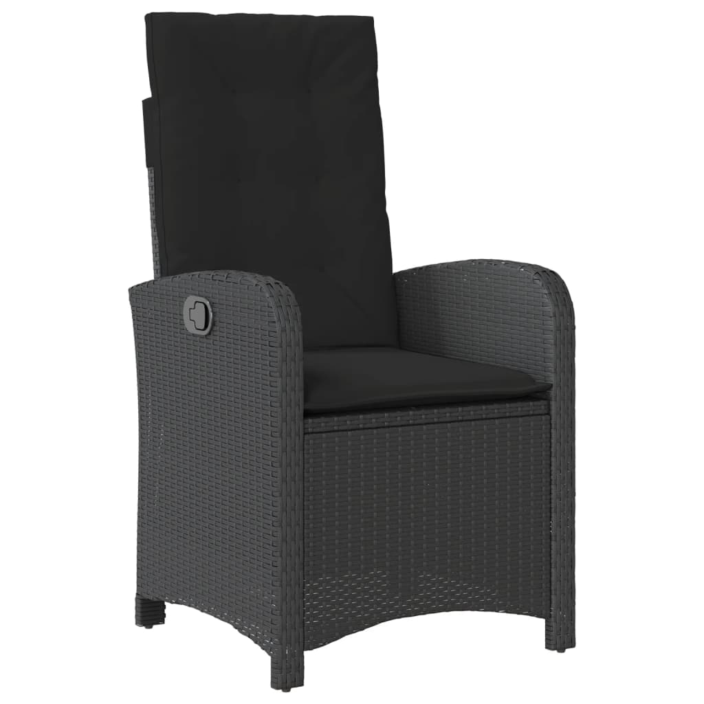 Set mobilier de grădină cu perne, 5 piese, negru, poliratan GartenMobel Dekor