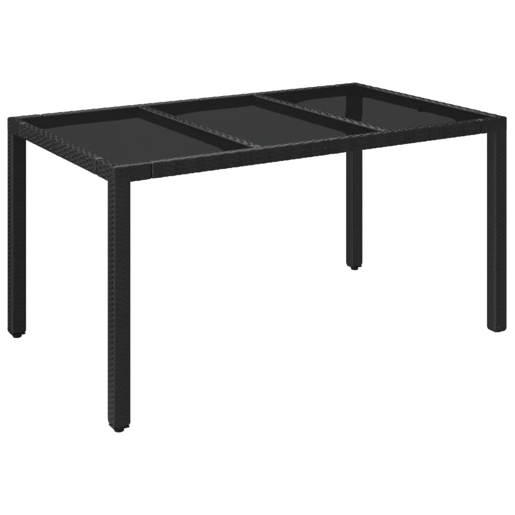 Set mobilier de grădină cu perne, 5 piese, negru, poliratan GartenMobel Dekor