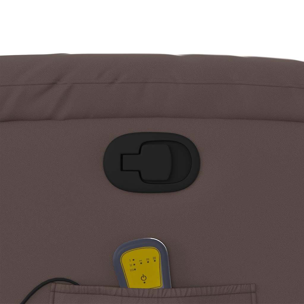 Fotoliu de masaj rabatabil, maro, piele ecologică GartenMobel Dekor