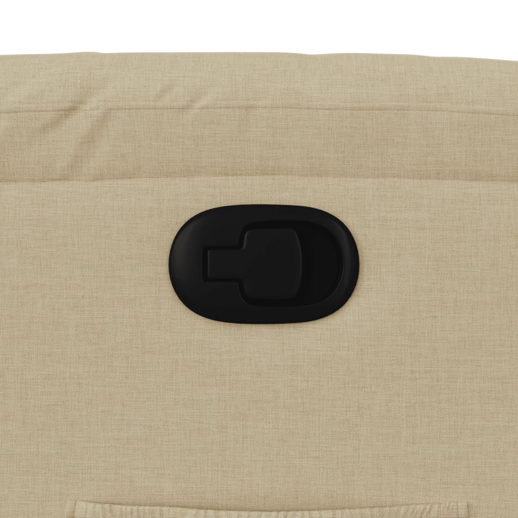 Fotoliu rabatabil, crem, material textil GartenMobel Dekor