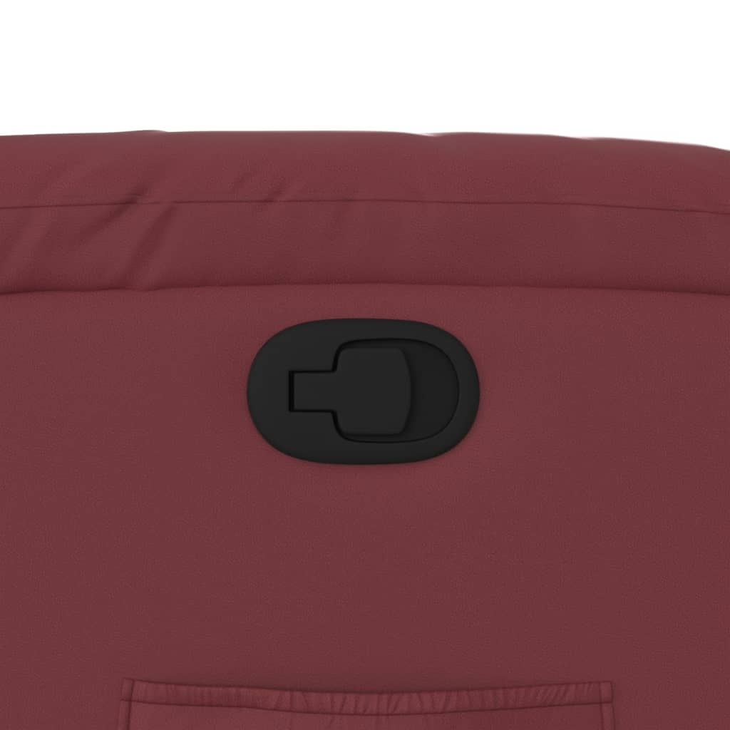 Fotoliu rabatabil, roșu vin, piele ecologică GartenMobel Dekor