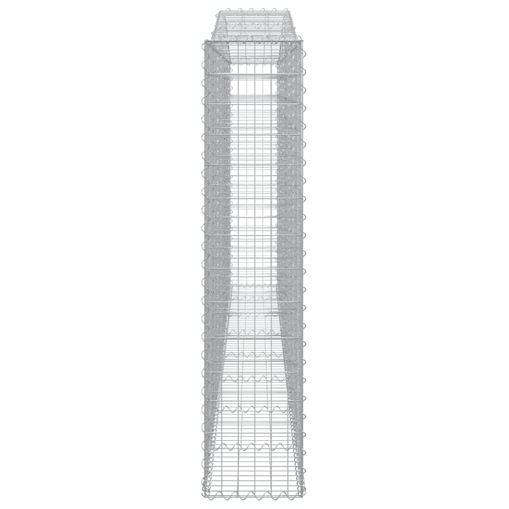 Coșuri gabion arcuite 15 buc. 400x30x140/160 cm fier galvanizat GartenMobel Dekor