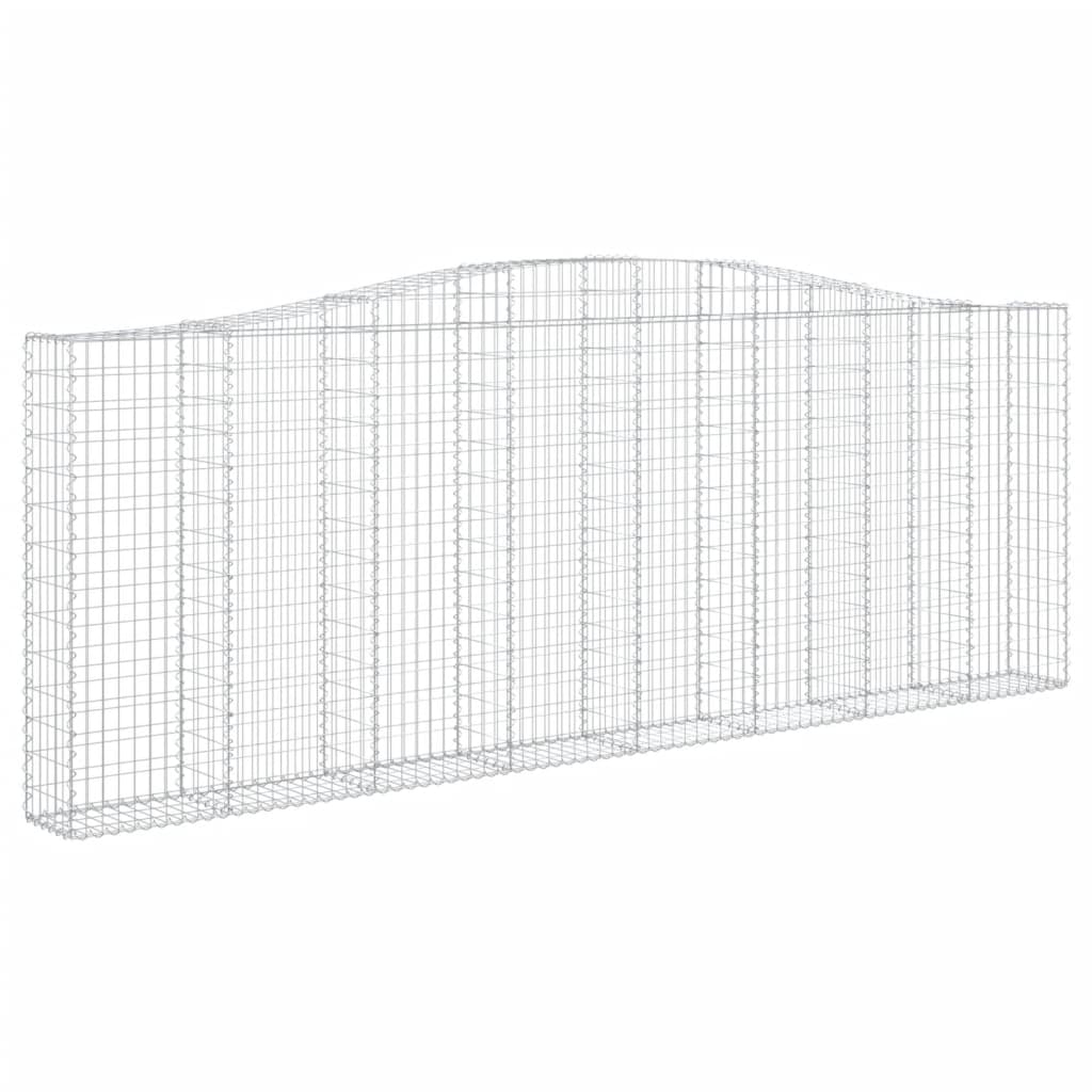 Coșuri gabion arcuite 15 buc. 400x30x140/160 cm fier galvanizat GartenMobel Dekor