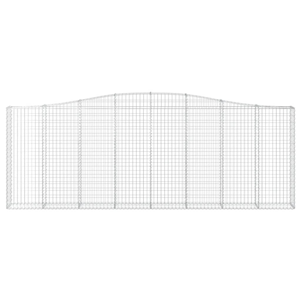Coșuri gabion arcuite 15 buc. 400x30x140/160 cm fier galvanizat GartenMobel Dekor