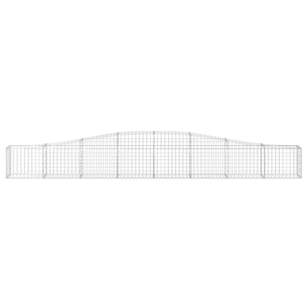 Coșuri gabion arcuite 25 buc, 400x30x40/60 cm, fier galvanizat GartenMobel Dekor