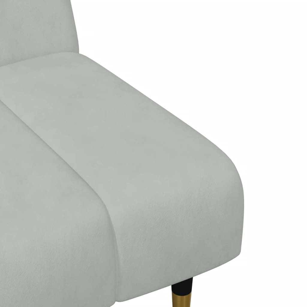 Set canapea, 2 piese, gri deschis, catifea GartenMobel Dekor