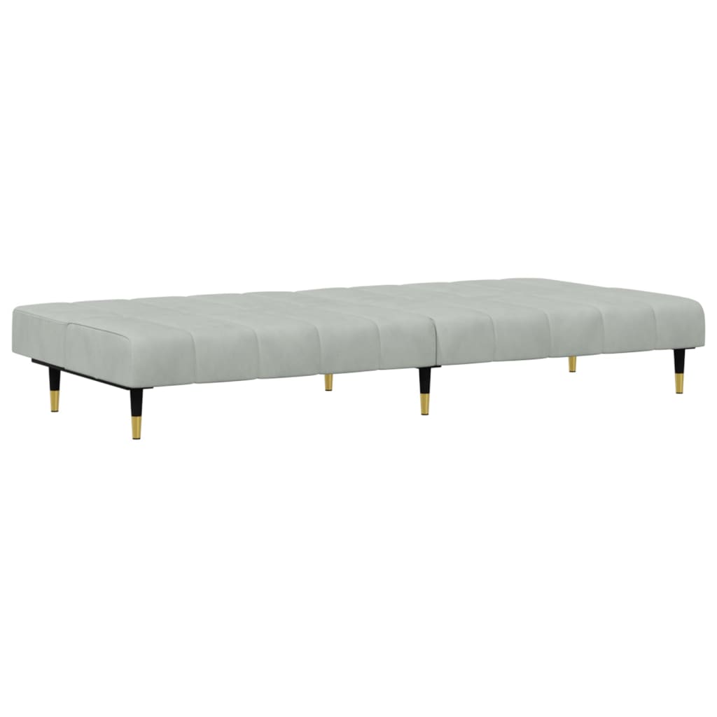 Set canapea, 2 piese, gri deschis, catifea GartenMobel Dekor