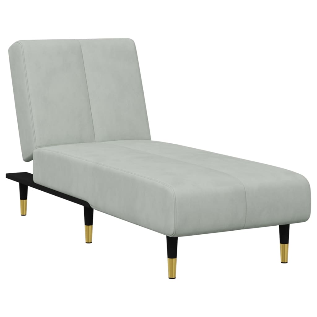 Set canapea, 2 piese, gri deschis, catifea GartenMobel Dekor