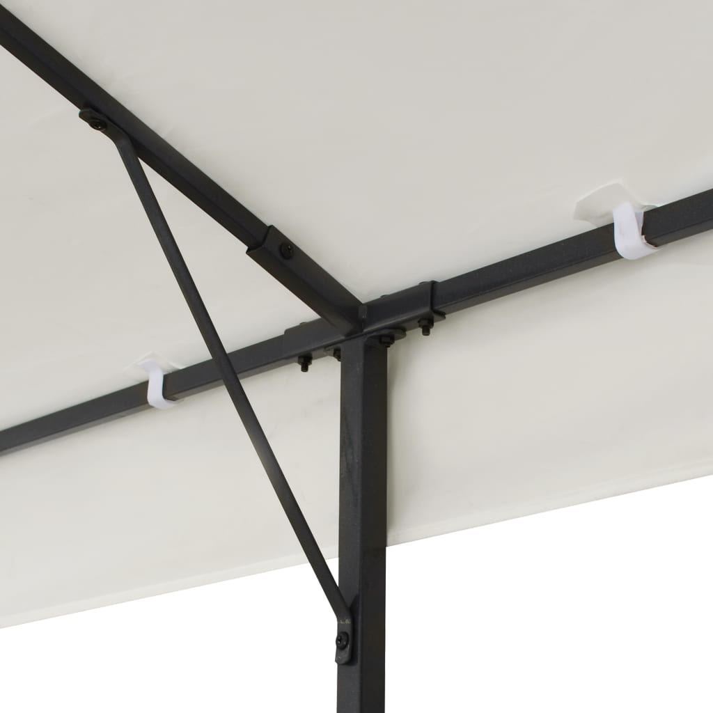 Pavilion cu acoperiș dublu, alb, 6x3 m, oțel GartenMobel Dekor