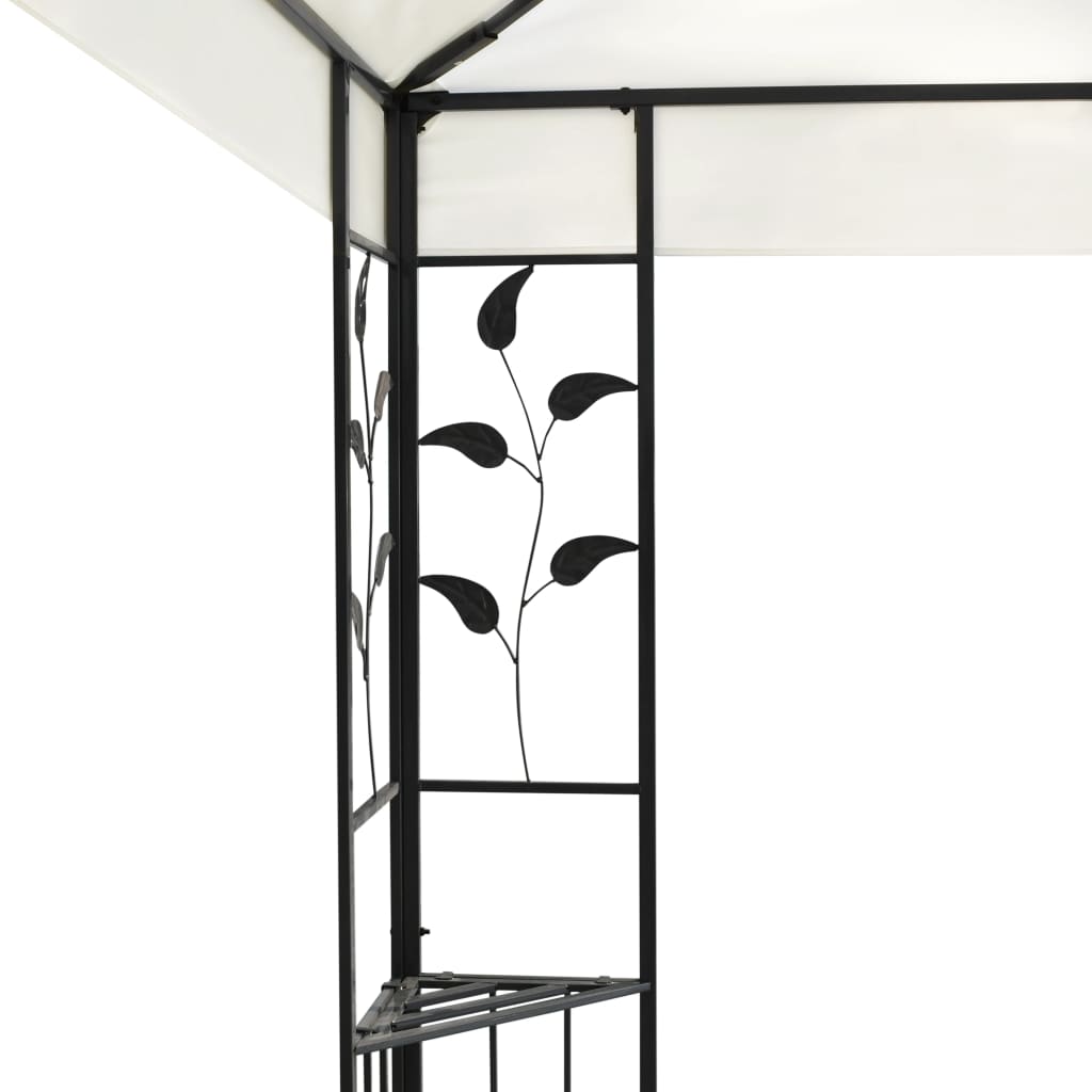 Pavilion cu acoperiș dublu, alb, 6x3 m, oțel GartenMobel Dekor