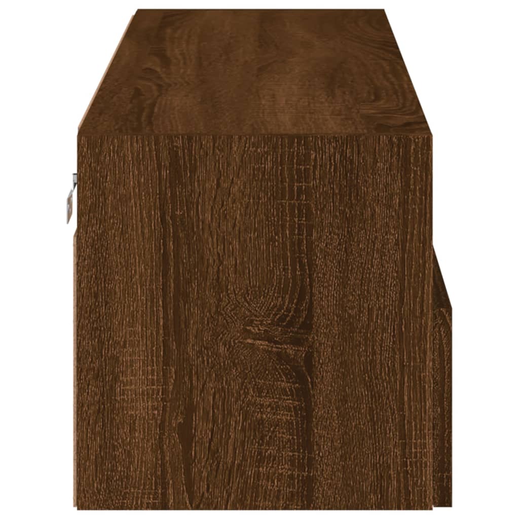 Comodă TV de perete, stejar maro, 100x30x30 cm lemn prelucrat GartenMobel Dekor